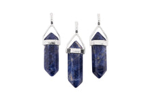 Load image into Gallery viewer, Sodalite Double Terminated Point Pendants by Size - 3 pcs
