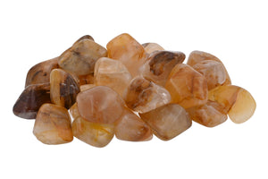 Hematoid Quartz (Natural Yellow) Tumbled Stones - 1 lb