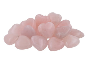 Rose Quartz Small Hearts - 20 pcs