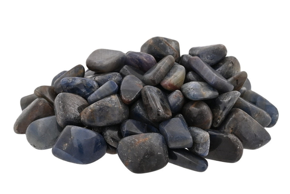 Blue Sapphire Small Tumbled Stones - 1/2 lb
