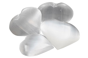 Selenite Large Hearts - 4 pcs