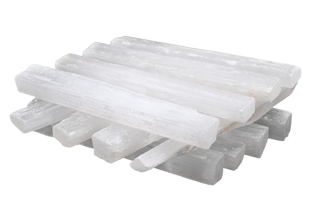 Selenite Medium Rough Sticks - 1kg