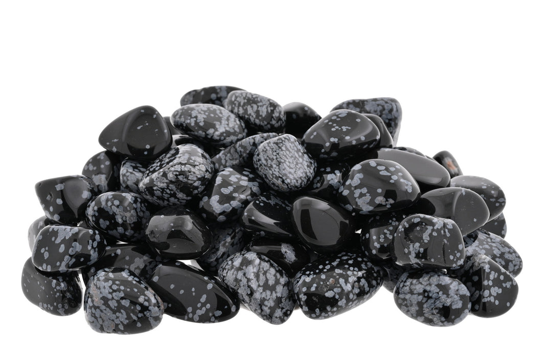 Snowflake Obsidian Tumbled Stones - 1 lb